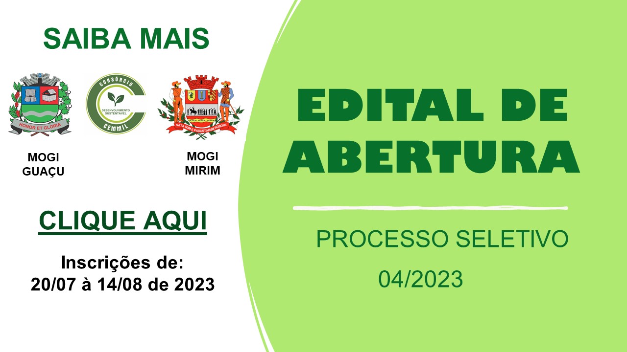 Consórcio CEMMIL abre inscrições com vagas para os municípios de Mogi Guaçu e Mogi Mirim