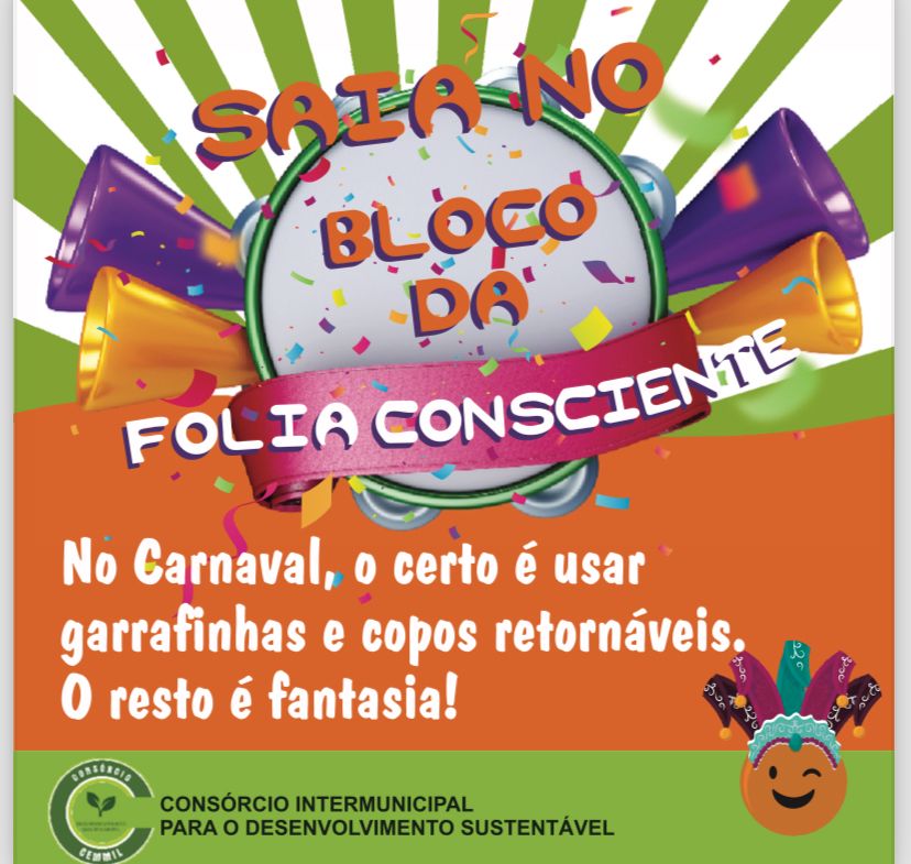 Folia Consciente é tema de campanha educativa do CEMMIL no Carnaval